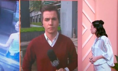 Reporter do SBT troca as bolas ao vivo e pensa