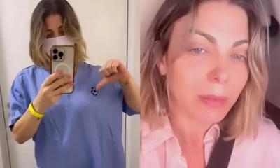 Sheila Mello vai as pressas para hospital e e