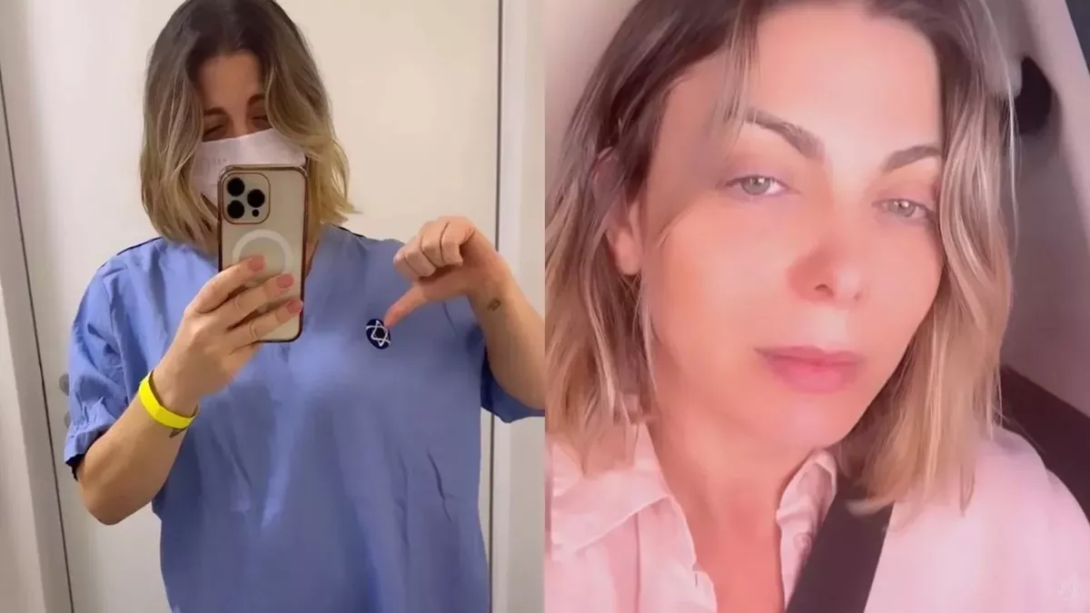 Sheila Mello vai as pressas para hospital e e