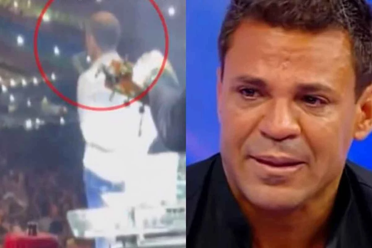 Video – Eduardo Costa e atingido por celular durante show