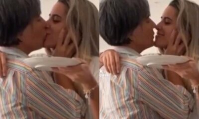 Video – Gloria Pires e criticada ao surgir dando selinhos