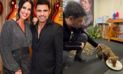 A familia aumentou Zeze e Graciele adotam cachorro e emocionam