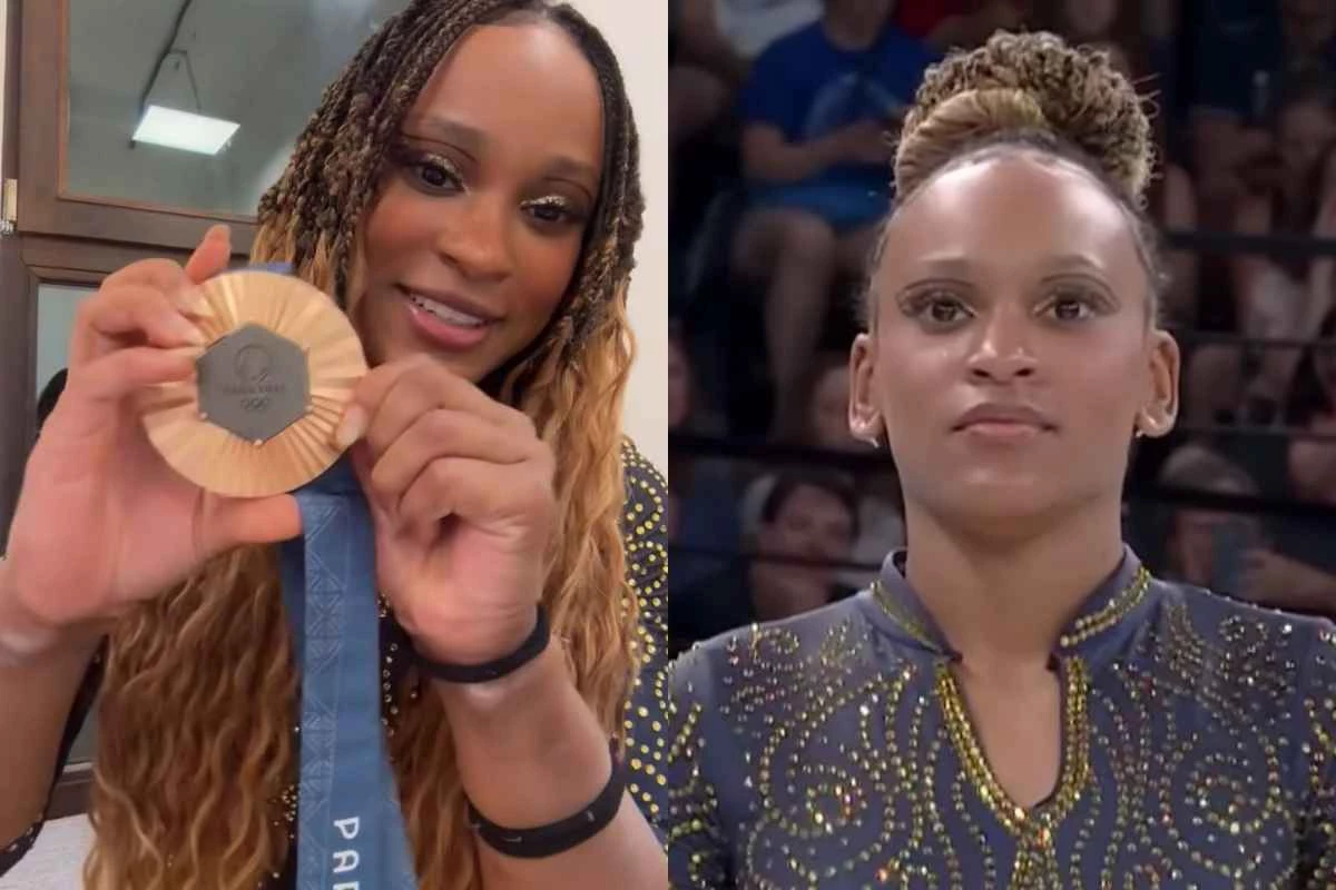 Após ganhar medalha nas Olimpíadas, Rebeca Andrade é vítima de golpe e desabafa: ‘Alguém se passando por mim’ 31 Apos ganhar medalha nas Olimpiadas Rebeca Andrade e vitima de