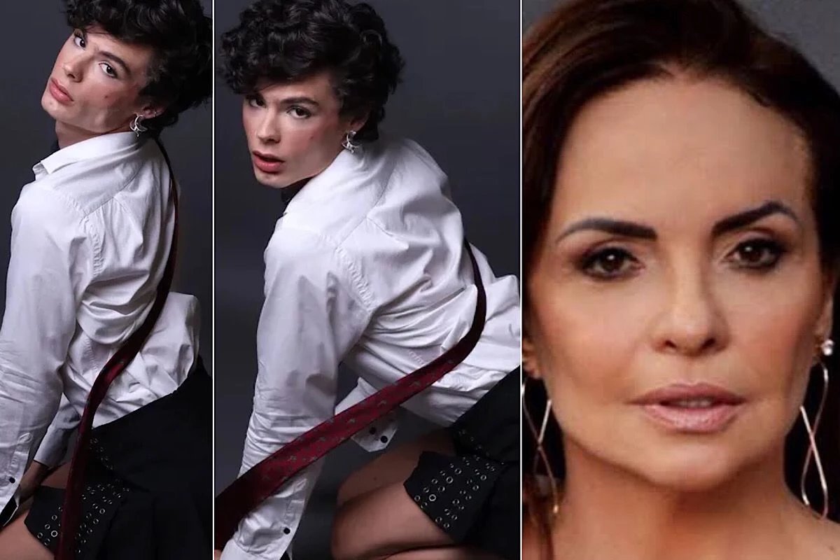 De saia filho de Luiza Tome sensualiza em ensaio ousado