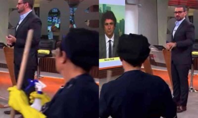 Faxineira invade programa da GloboNews ao vivo e reacao de
