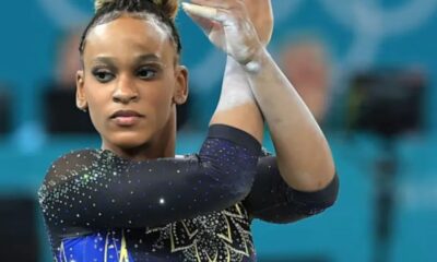 Horas apos ganhar medalha de bronze Rebeca Andrade e alvo
