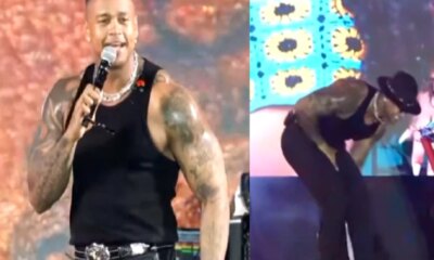 Leo Santana interrompe show apos ser atingido por celular em