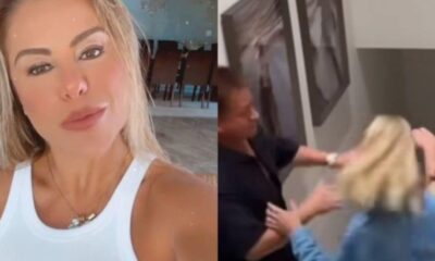 Leonardo exagera na bebida quase cai da escada na mansao