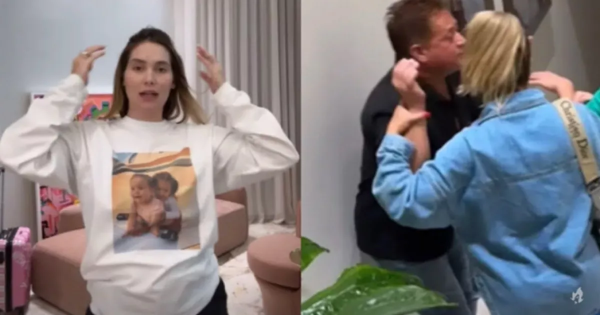 Leonardo sai carregado da casa de Virginia Fonseca e divide