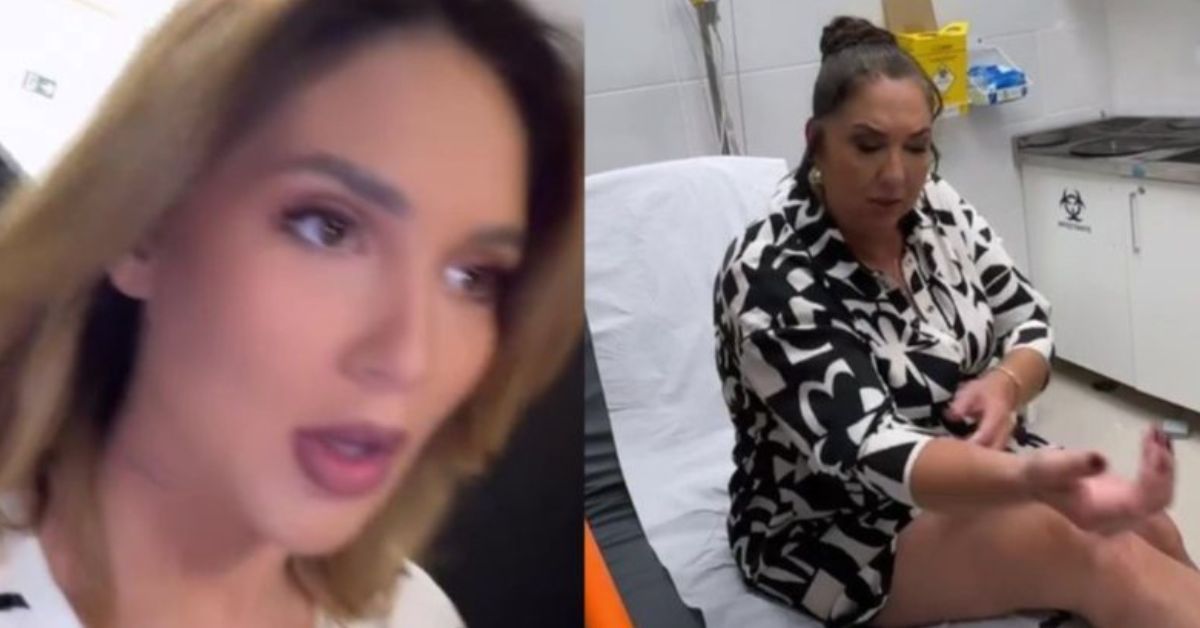 Mae de Virginia sofre acidente no SBT se machuca e
