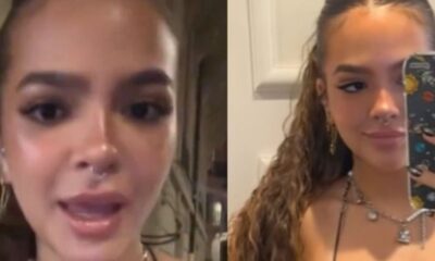 Mel Maia investe em look ousado e e barrada em