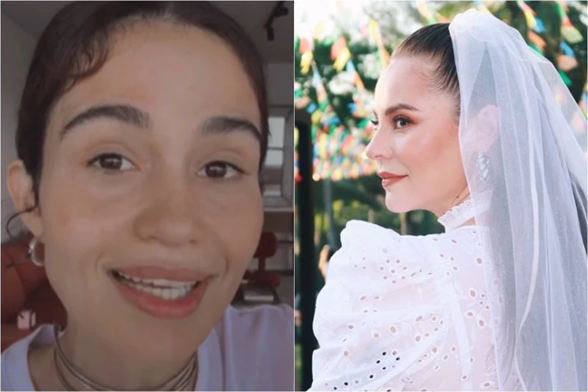 Paolla Oliveira surge vestida de noiva e Nanda Costa nao