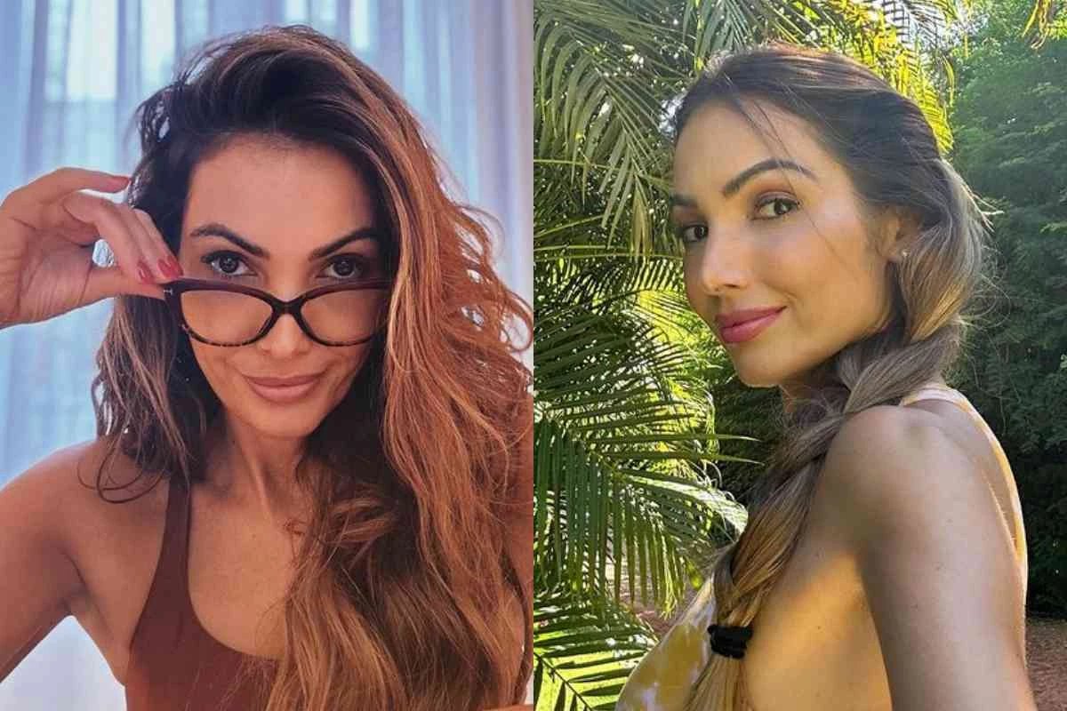 Patricia Poeta esbanja boa forma vestindo apenas um biquini e