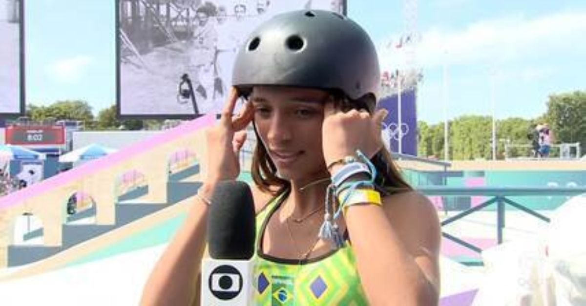 Rayssa Leal faz gesto proibido nas Olimpiadas 2024 e pode