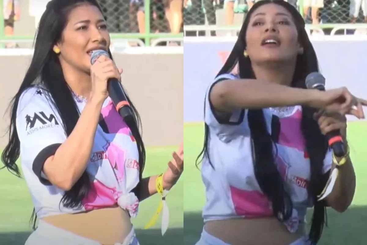 Simaria canta em jogo de futebol, mas a reação do público não passa despercebida e vídeo do momento viraliza 33 Simaria canta em jogo de futebol mas a reacao do