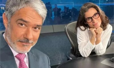 Video Bonner e Renata quebram protocolo e encerram o JN