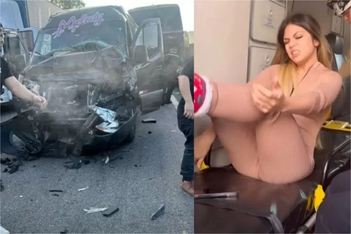 Vídeo: MC Melody sofre acidente e carro fica totalmente destruído; engavetamento envolveu sete veículos 43 Video MC Melody sofre acidente e carro fica totalmente destruido