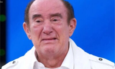 Video Renato Aragao fica aos prantos no Domingao e teme