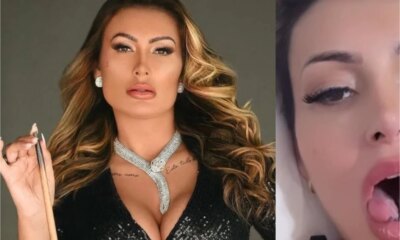 Video lingua de Andressa Urach e cortada ao meio e