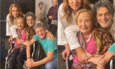 Viuva Gloria Menezes faz rara aparicao publica aos 89 anos