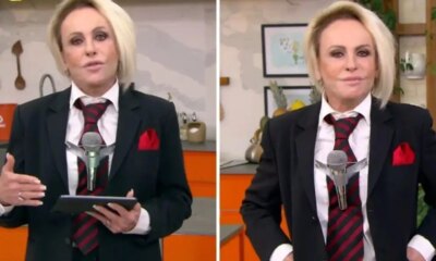 Ana Maria Braga surge vestida de Silvio Santos e se