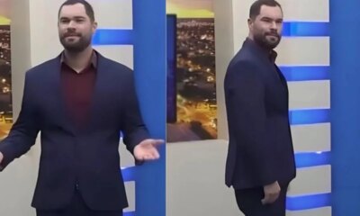 Apresentador da Record viraliza ao comecar jornal com danca de