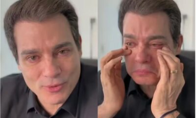Celso Portiolli chora ao contar que nao conseguiu se despedir