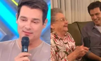 Celso Portiolli presta homenagem a Silvio Santos apos noticia