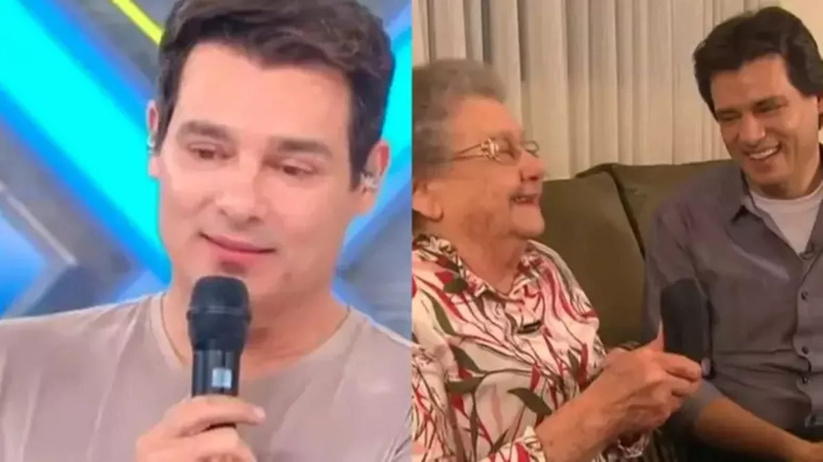 Celso Portiolli presta homenagem a Silvio Santos apos noticia