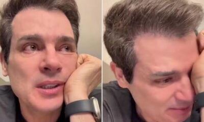 Celso Portiolli surge aos prantos apos ver video criado por