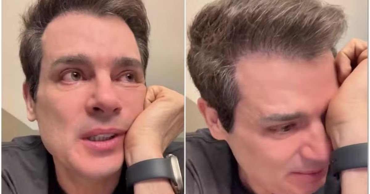 Celso Portiolli surge aos prantos apos ver video criado por