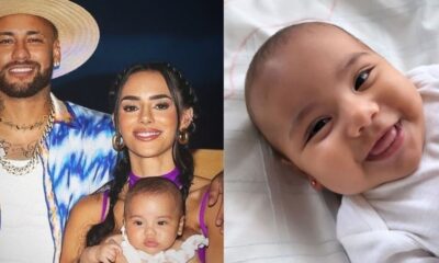 Filha de Neymar encanta a internet com registro de primeiros