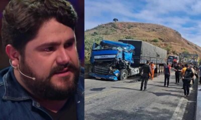 Foto mostra o cantor Cesar Menotti dupla de Fabiano apos