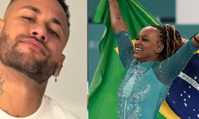 Neymar parabeniza Rebeca Andrade por conquistas historicas nas Olimpiadas de
