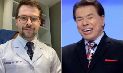No leito hospitalar Silvio Santos conversou com medico e deu