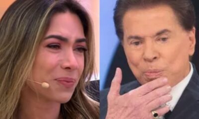 Patricia Abravanel se emociona ao ver Silvio Santos e quase