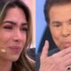 Patricia Abravanel se emociona ao ver Silvio Santos e quase