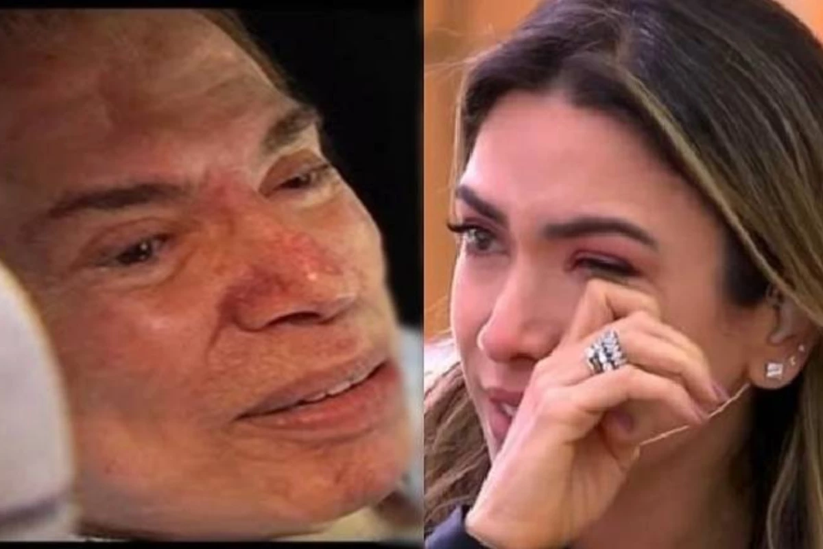 Patrícia quase não segura as lágrimas ao ver vídeo de Silvio Santos; apresentador segue internado 31 Patricia quase nao segura as lagrimas ao ver video de