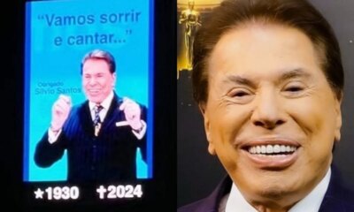 Relogios de Sao Paulo exibem enigmatica homenagem a Silvio Santos