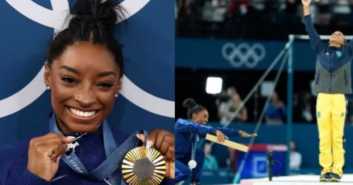 Simone Biles explica decisao de reverenciar Rebeca Andrade Ela