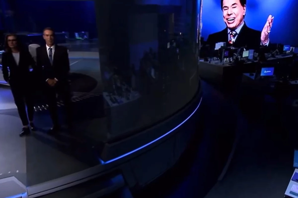 Vídeo: César Tralli e Renata se levantam e encerram JN de luto em homenagem a Silvio Santos 31 Video Cesar Tralli e Renata se levantam e encerram JN