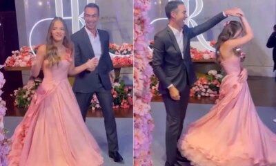 Video – sem principe Rafaella Justus danca com Cesar Tralli