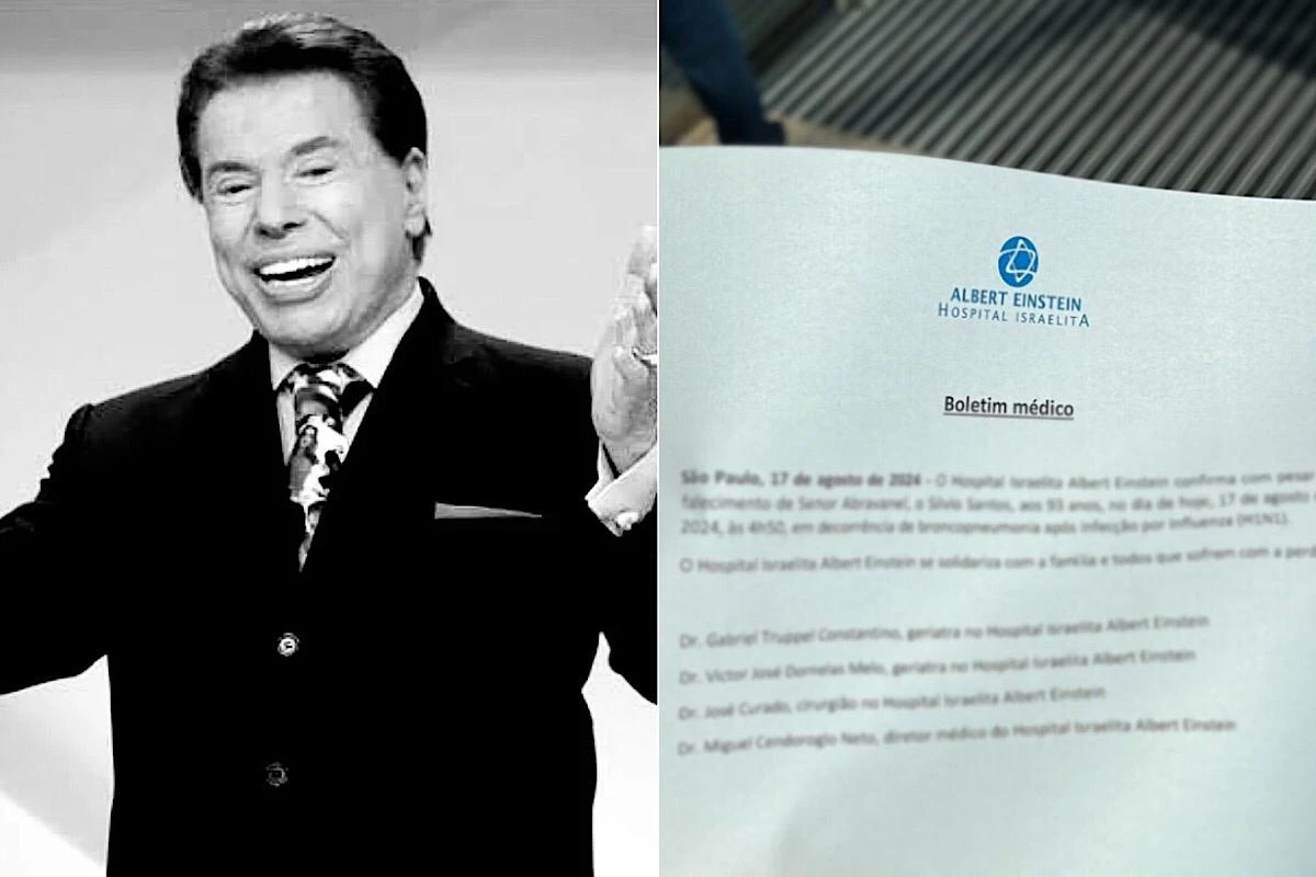 ‘Com pesar’: hospital Albert Einstein divulga boletim médico e revela detalhes do óbito de Silvio Santos 33 ‘Com pesar hospital Albert Einstein divulga boletim medico e revela