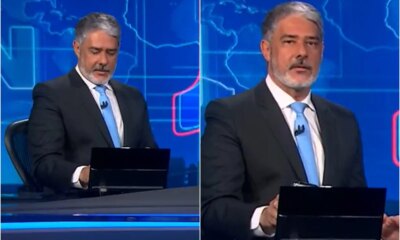 Antes de encerrar o JN Bonner recebe notificacao no celular