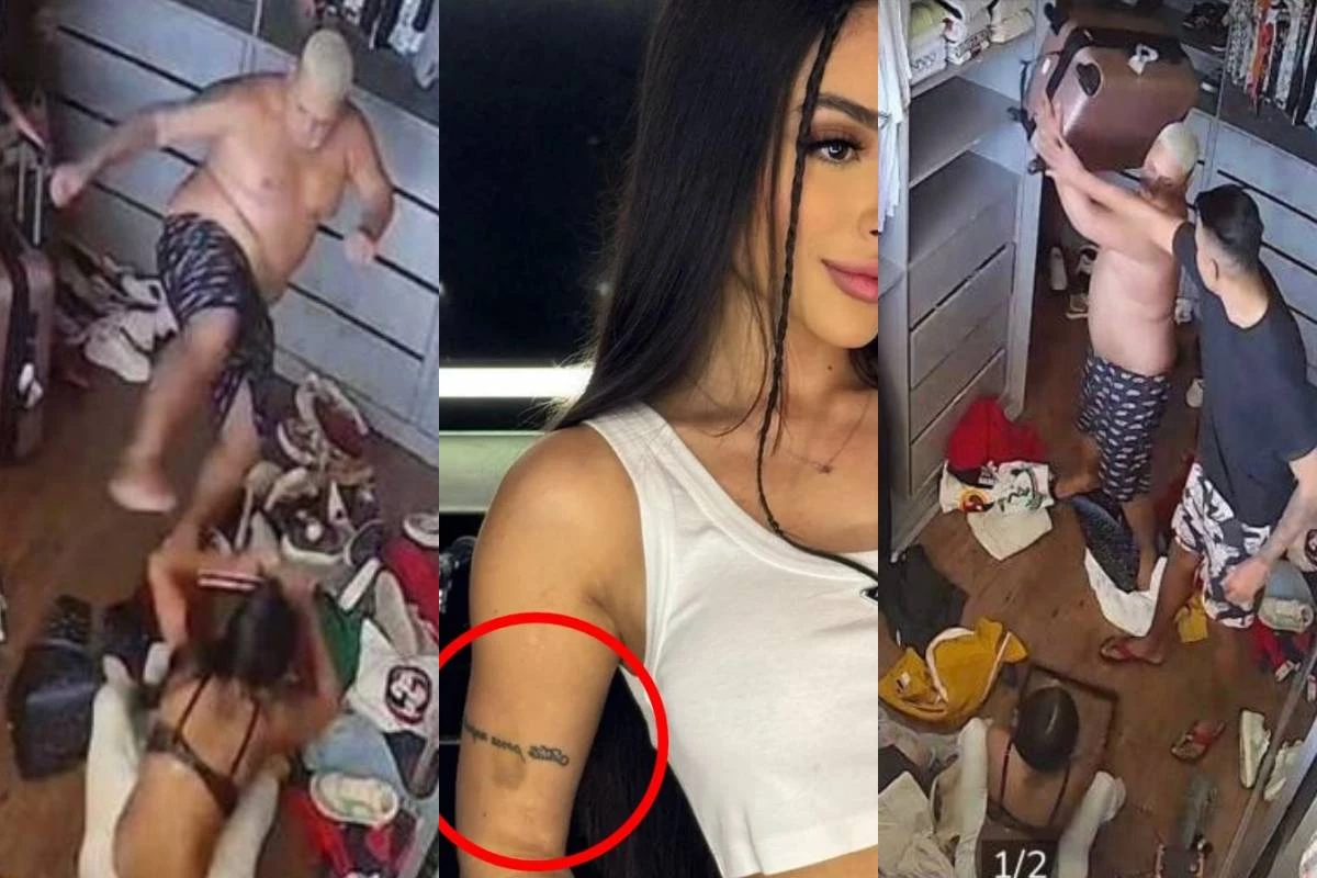 Após chute, MC Ryan SP ameaçou jogar mala contra Giovanna Roque, e teve que ser contido por outro homem 35 Apos chute MC Ryan SP ameacou jogar mala contra Giovanna