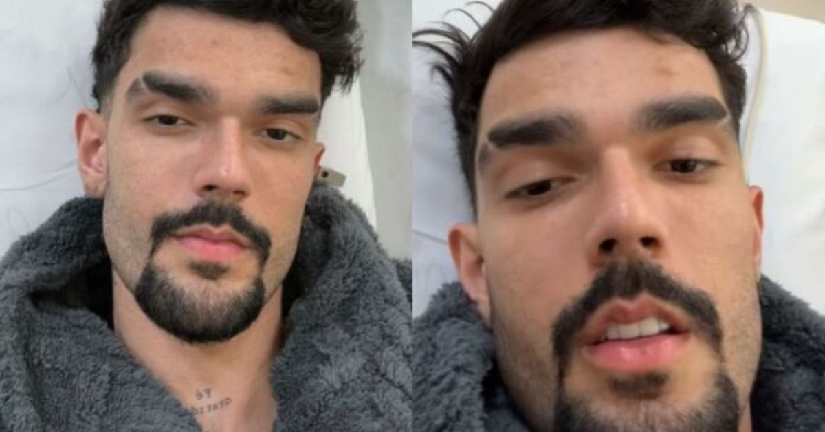 Apos ser levado as pressas para o hospital Luan Pereira