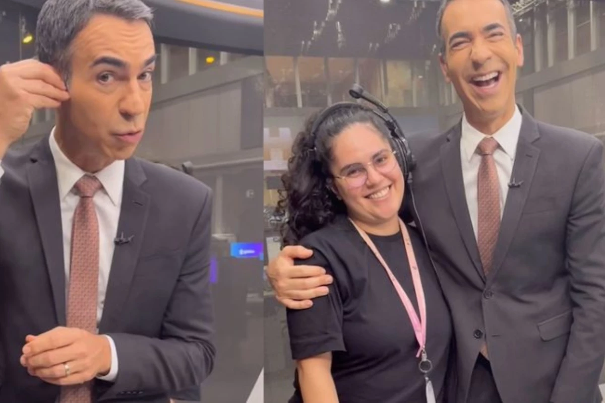 César Tralli homenageia funcionária nos bastidores do Jornal Hoje: ‘Andreza cuida de mim’ 31 Cesar Tralli homenageia funcionaria nos bastidores do Jornal Hoje ‘Andreza