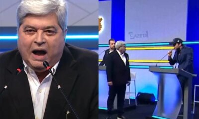 Datena vai pra cima de Marcal em debate fica descontrolado