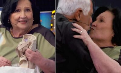 Dea Lucia e surpreendida com sutia gigante e reencontro com