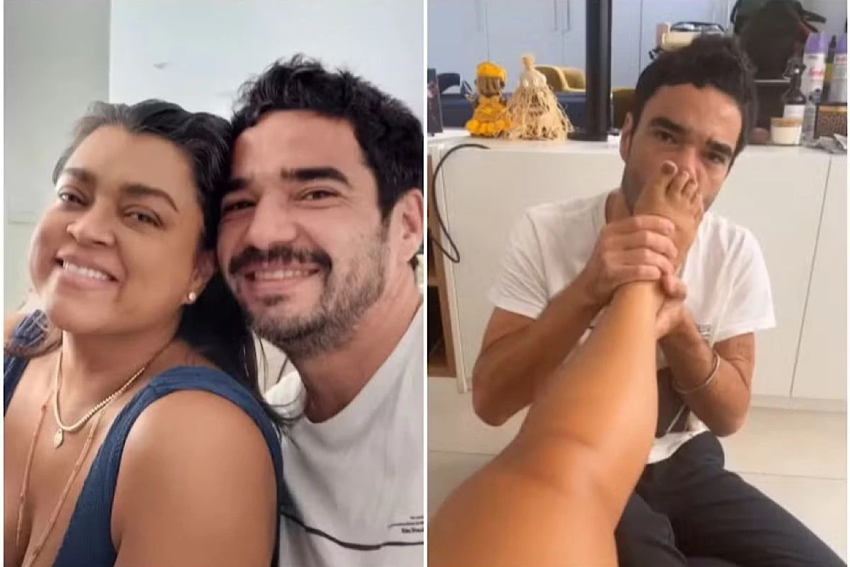 Em meio a tratamento contra câncer, Preta Gil recebe beijo nos pés do ex Caio Blat e se declara: ‘O melhor’ 31 Em meio a tratamento contra cancer Preta Gil recebe beijo